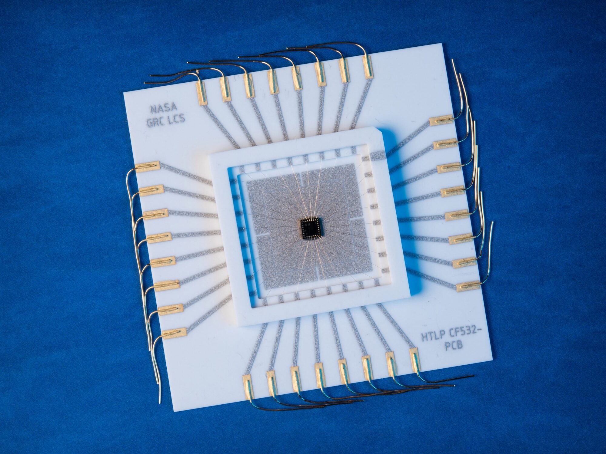 A silicon carbide chip in a high-temperature ceramic package. Image courtesy: